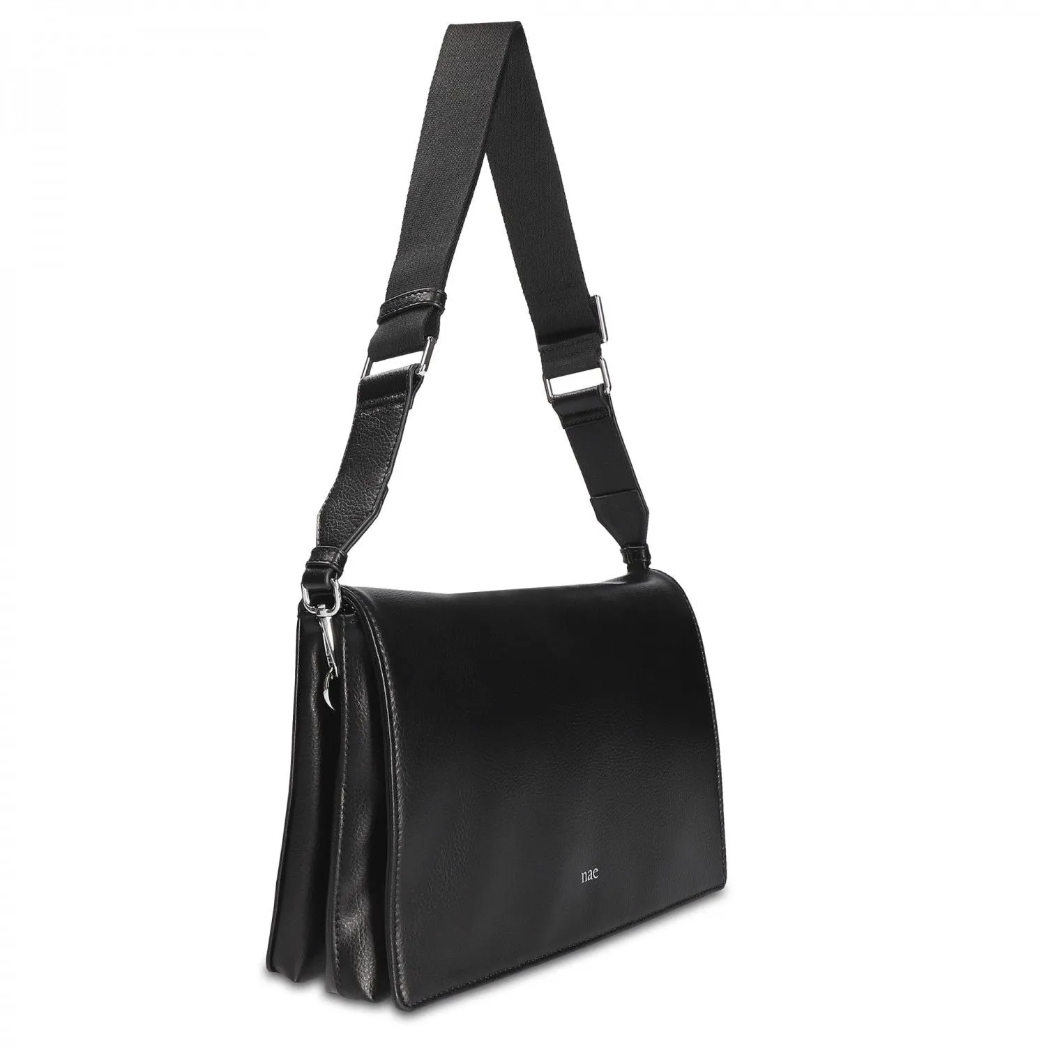 Tara AppleSkin Crossed Shoulder Bag Black