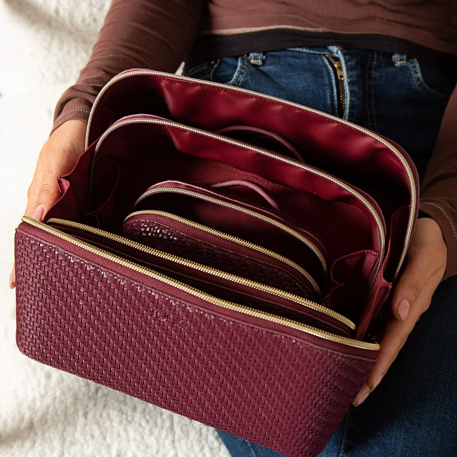 Tonic - Herringbone Large Beauty Bag