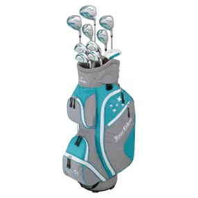 Tour Edge Lady Edge Complete Package LH 10 Club Set  1" Turquoise White Cart