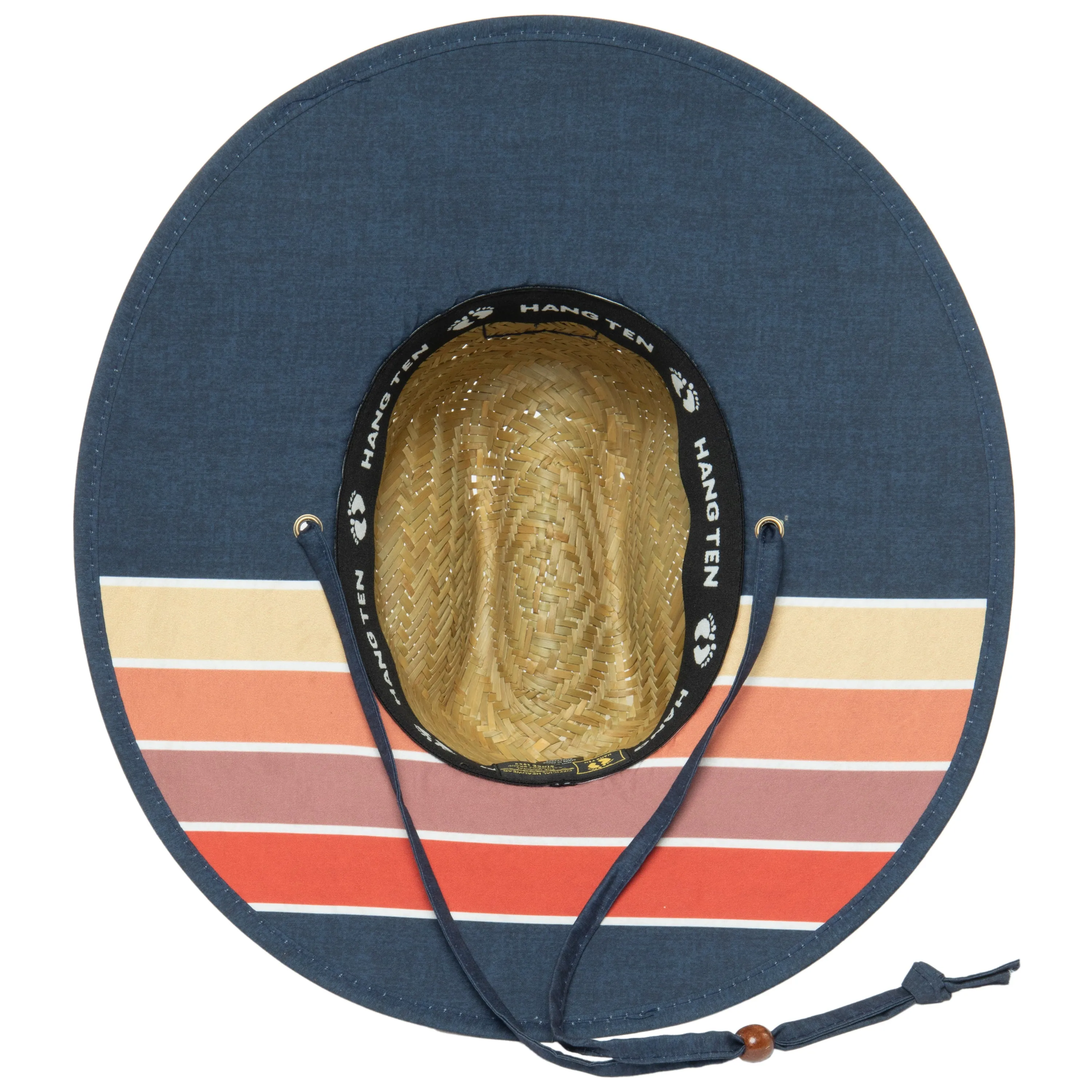 Tubular - Lifeguard Hat with Striped Under Brim by Hang Ten