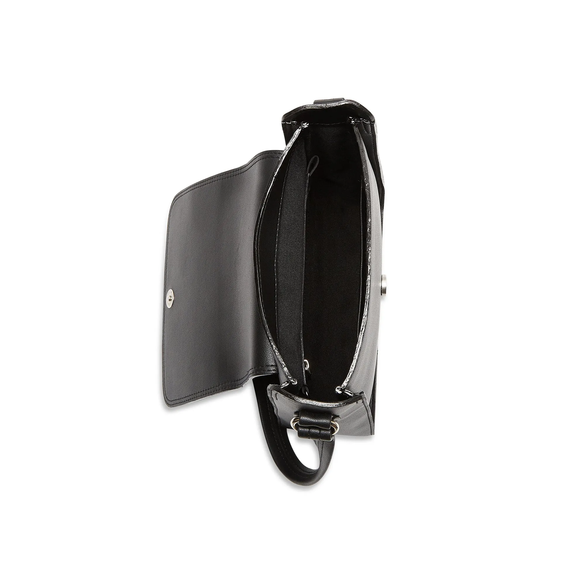 VIENNA VEGAN LEATHER SLING BAG BLACK