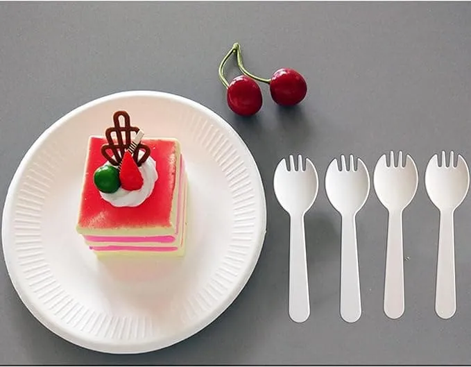 White Spork, Straw & Napkin Wrapped, 3 Piece Kit 1000kits/ctn