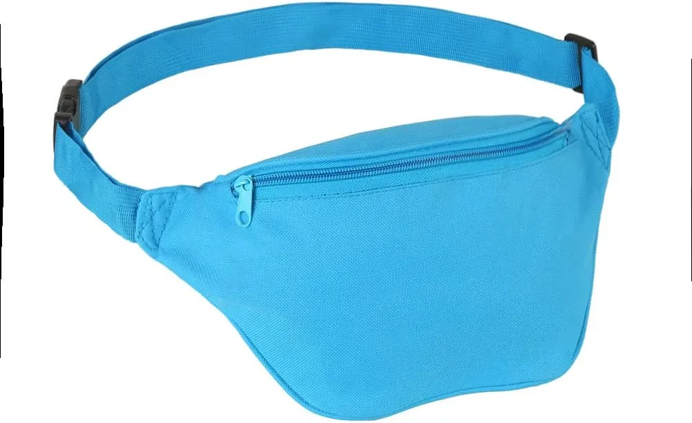 Zip Running Fanny Pack for Women and Men,Canvas Waist Bag with Adjustable Strap for Outdoors Workout Running,Hiking,Traveling,Biking,Rave and Festival