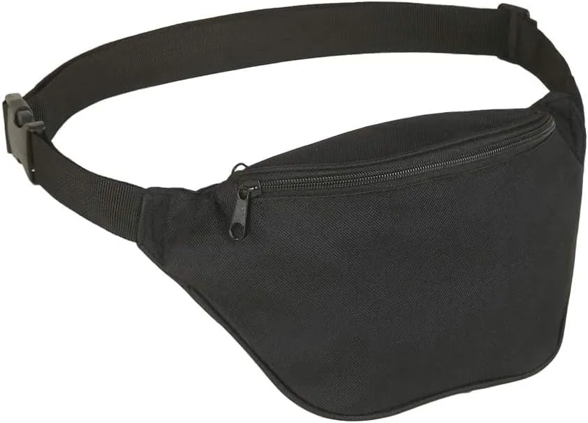 Zip Running Fanny Pack for Women and Men,Canvas Waist Bag with Adjustable Strap for Outdoors Workout Running,Hiking,Traveling,Biking,Rave and Festival